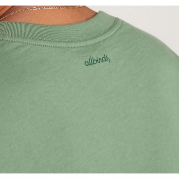 Allbirds Men's Organic Cotton Long Sleeve Tee In Hazy Cargo Green Size Small - Picture 7 of 11